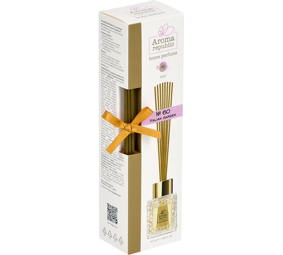 Ароматический диффузор в стеклянном флаконе Aroma republic №60 Italian garden, 50 мл 93818