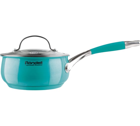 Ковш RONDELL Turquoise с крышкой 16 см 1.5 л RDS-716