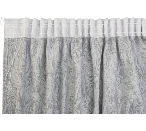 Штора на тесьме Kauffort Сабина, 160x270 см, нежно-серый 111017660