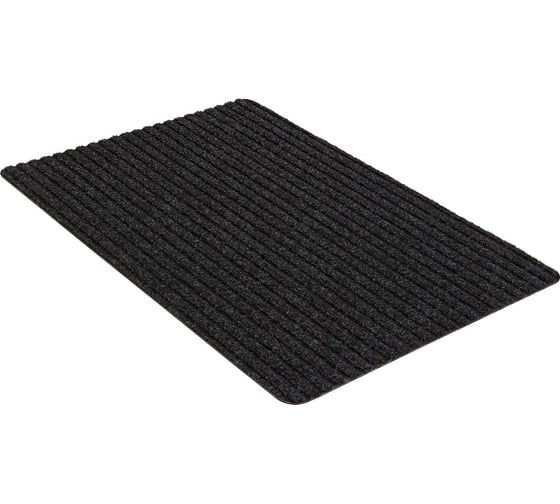 Придверный влаговпитывающий коврик Icarpet ребристый, ТПР, 60x90, антрацит 823512 1