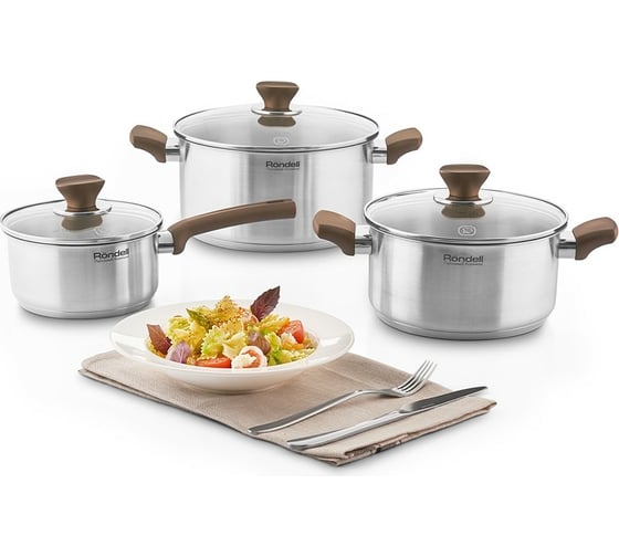 Кастрюля RONDELL Absolute с крышкой 24 см 4.8 л RDS-1167