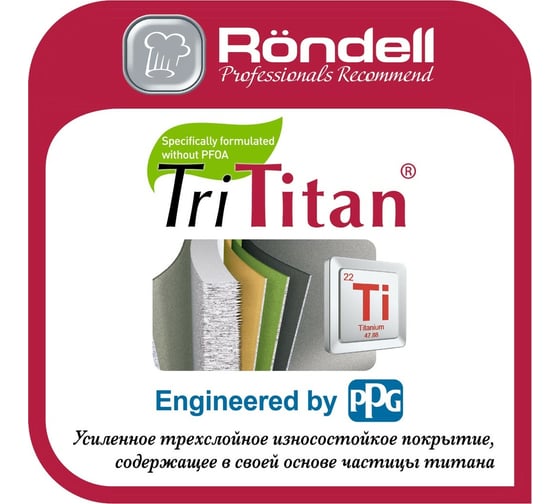 Сотейник RONDELL Charm с крышкой 24х9.2 см RDA-566