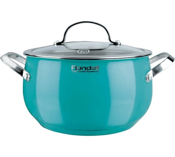 Кастрюля RONDELL Turquoise с крышкой 18 см 2.8 л RDS-717