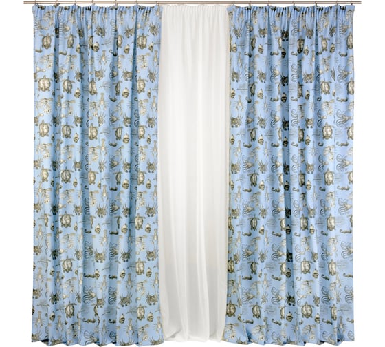 Комплект штор на тесьме Kauffort Бриз, 2 шторы 160x270 см, тюль 300x270 см 123001640
