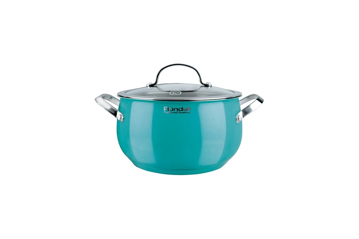 Кастрюля RONDELL Turquoise с крышкой 20 см 3.8 л RDS-718 - выгодная ...