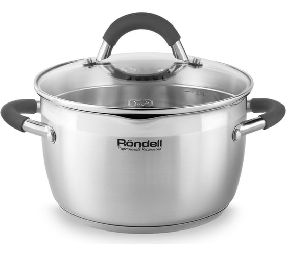 Кастрюля RONDELL Flamme с крышкой 20 см, 3.2 л RDS-024