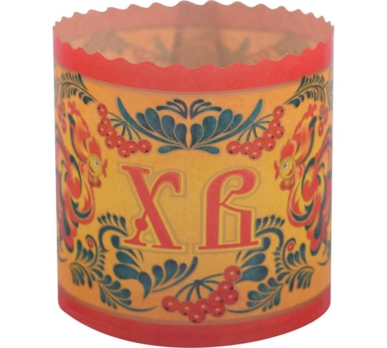 Форма для выпечки кулича МУЛЬТИДОМ Орнамент бумажная, набор 3 шт, диаметр 9 см, высота 9 см МТ8-112 1