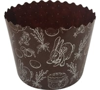 Форма для выпечки кулича МУЛЬТИДОМ бумажная, набор 6 шт, диаметр 7 см, высота 6 см МТ8-133