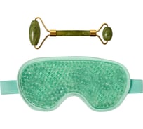 Нефритовый массажер для лица и гелевая маска для глаз BRADEX KZ 0923