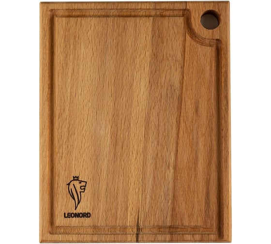 Разделочная доска Leonord 24x19x2 см массив бука 986060