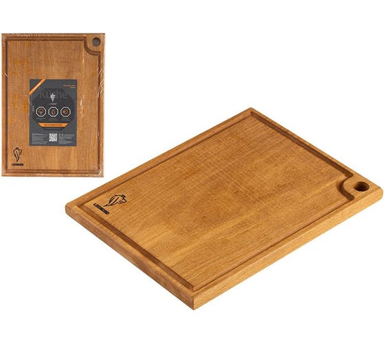 Разделочная доска Leonord 32x23x2 см массив бука 986059