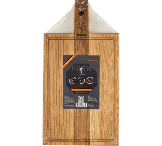 Доска Leonord 41x21x2 см с ручкой дуб 986062