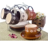 Чайный набор BONJART 12 предметов, на металлическом стенде ПД1161