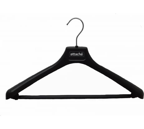 Пластиковая анатомическая вешалка-плечики Attache черная размер 48-50 1363162