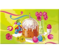 Разделочная доска МУЛЬТИДОМ Пасха фото графика, размер 29x17 см, 3 дизайна МТ18-29