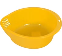 Миска-дуршлаг МУЛЬТИДОМ со сливом, размер 24.5x20x9 см БМ76-178