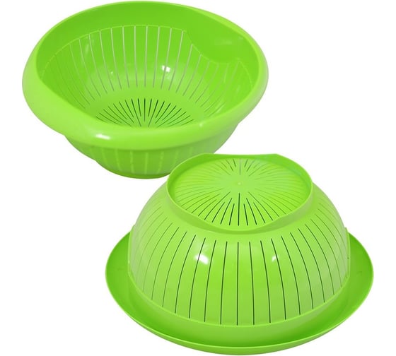 Миска-дуршлаг МУЛЬТИДОМ размер 31x27.5x12.5 см, 4 цвета МГ76-127