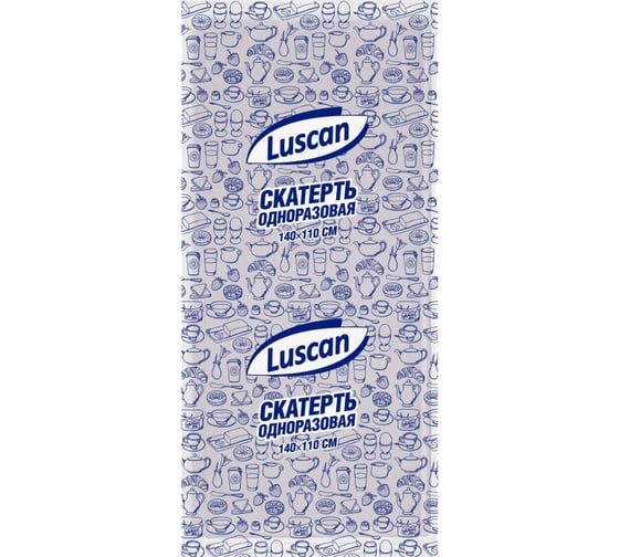 Одноразовая скатерть Luscan 110x140 см, белая 476867