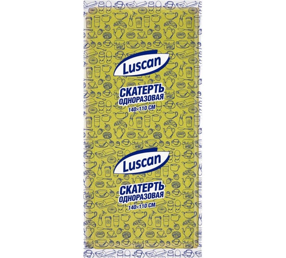 Одноразовая скатерть Luscan 110x140 см, желтая 476868