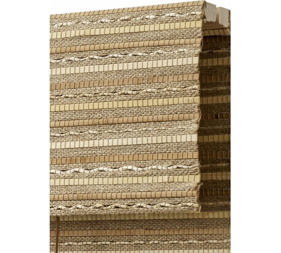 Рулонная штора ПраймДекор микс, бамбук джут, 90x160 45090137