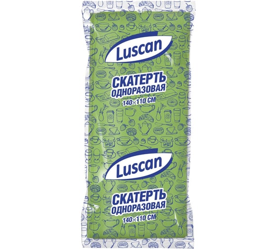 Одноразовая скатерть Luscan 110x140 см, зеленая 476870
