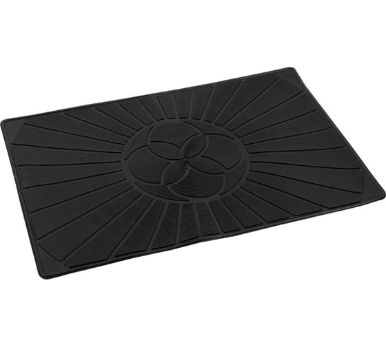 Придверный резиновый коврик Рыжий кот 60x90 см, черный 105728 1