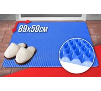 Придверный коврик Dreamcar в прихожую, ванную универсальный 89x59 см ЭВА ЕВА EVA синий DC-000-1018231