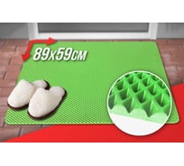 Придверный коврик Dreamcar в прихожую, ванную универсальный 89x59 см ЭВА ЕВА EVA салатовый DC-000-1018229