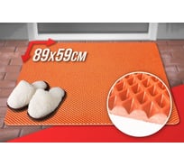 Придверный коврик Dreamcar в прихожую, ванную универсальный 89x59 см ЭВА ЕВА EVA оранжевый DC-000-1018243