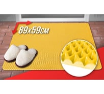 Придверный коврик Dreamcar в прихожую, ванную универсальный 89x59 см ЭВА ЕВА EVA желтый DC-000-1018234