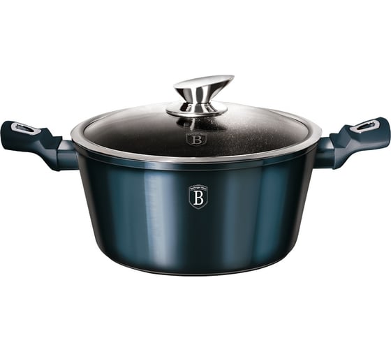 Кастрюля BerlingerHaus Aquamarine Metallic Line с крышкой, 24 см, 4.1 л 1879-BH
