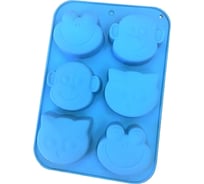 Силиконовые формы для выпечки Beroma обезьяна, лягушка, сова, 6 ячеек 07709250