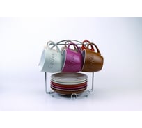 Чайный набор BONJART 972-6MS 12 предметов, на металлическом стенде ТП15491