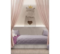 Комплект Kauffort Ляфлер покрывало стеганое 140x220 см, 2 подушки 40x40 см, ягодный 124001675