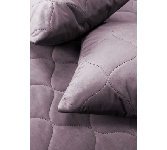 Комплект Kauffort Ляфлер покрывало стеганое 140x220 см, 2 подушки 40x40 см, ягодный 124001675