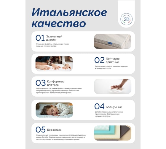 Матрас Lineaflex Armory 80x200 см Armory_80x200