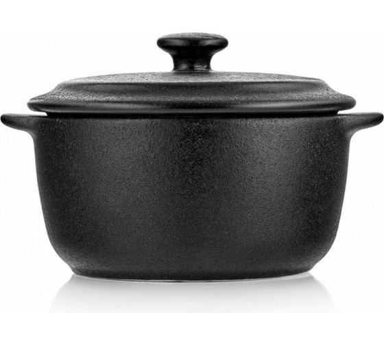 Горшочек для запекания Walmer IRON-BLACK с крышкой 250 мл W37000647