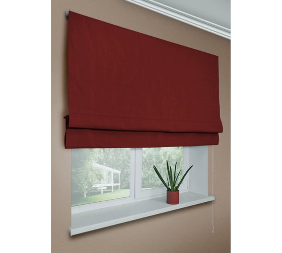 Римская тканевая штора Эскар Ammi, красный, 60x160 см 12001060160 1