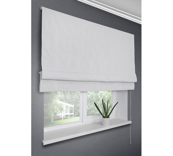 Римская тканевая штора Эскар Ammi белый, 60x160 см 12008060160 1