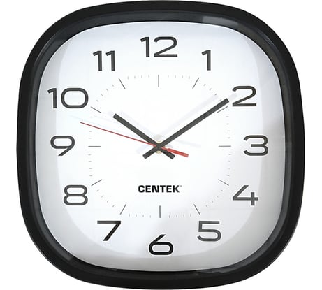 Настенные часы Centek белый диаметр 30 см, шаговый ход, кварцевый механизм CT-7106 White