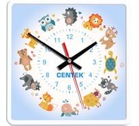 Настенные часы Centek дети 25x25 см, квадрат, шаговый ход, кварцевый механизм CT-7103 Kids