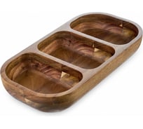 Блюдо Walmer ORGANIC овальное, 3 отделения, 31x16 см W37000934