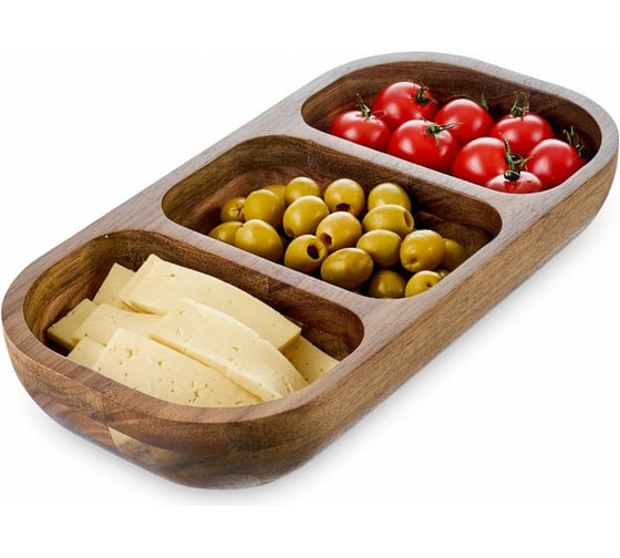 Блюдо Walmer ORGANIC овальное, 3 отделения, 31x16 см W37000934