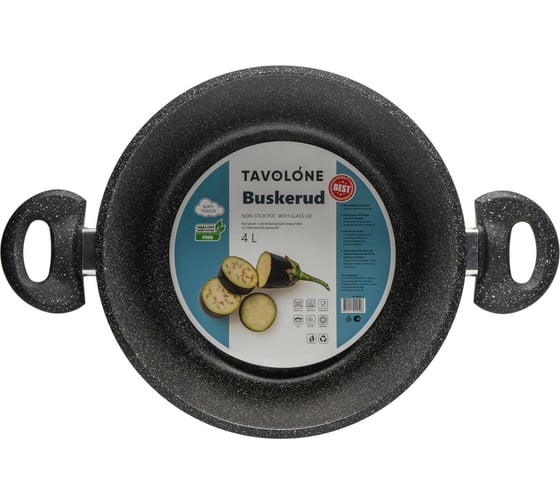 Кастрюля с антипригарным покрытием TAVOLONE Buskerud со стеклянной крышкой, 4 л 806588256551