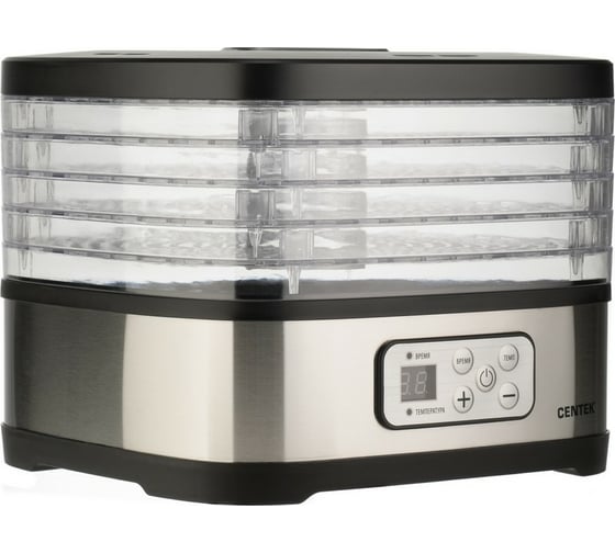 Сушилка для овощей Centek 270 Вт, 5 поддонов, электронное управление, таймер 72 ч, автоотключение CT-1650