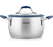 Кастрюля с крышкой Esprado El Unico 20x11,5, 3,8 л, нержавеющая сталь UNIL20BE101