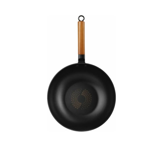 Сковорода Lara WOK АЗИЯ 32x9.6 см, деревянная ручка, индукционное дно LR01-65-32