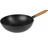 Сковорода Lara WOK АЗИЯ 30x9.0 см, деревянная ручка, индукционное дно LR01-65-30