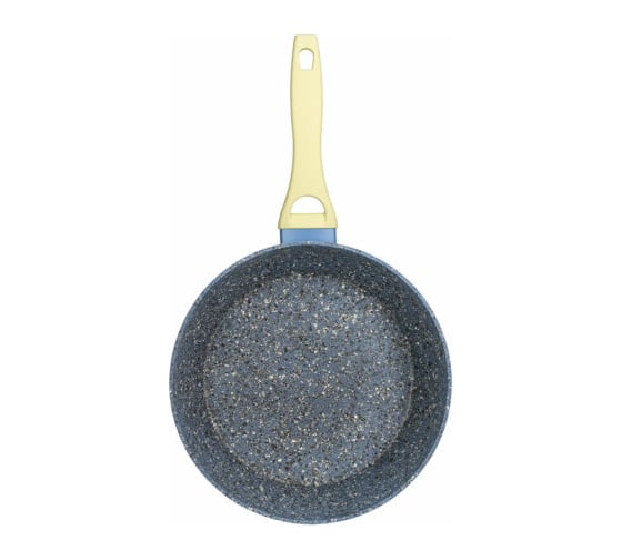 Сковорода Lara SANTORINI WOK 28 см, 3.4 л Granit, индукционное дно, крышка, ручка soft touch LR01-12-28