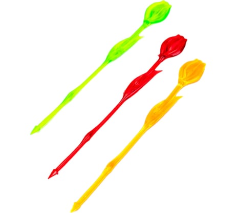 Шпажки для канапе МУЛЬТИДОМ Тюльпаны набор 20 шт, длина 82 мм МТ76-72